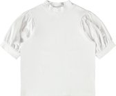 LMTD - Top - t-shirt - Ballon top - wit - maat 134/140