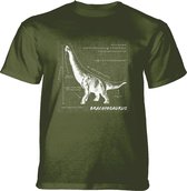 T-shirt Brachiosaurus Fact Sheet Green 3XL