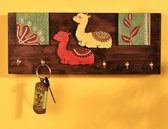 Key Holder Handcrafted Tribal Art Alpaca Theme 5 Keys