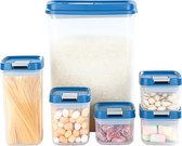 Foodoo Tupperware Set - 6 boîtes de rangement - Conteneur alimentaire - Matériau respectueux de l'environnement - Contenants Boîtes de conservation - Contenants Boîtes à croquettes - Cuisine