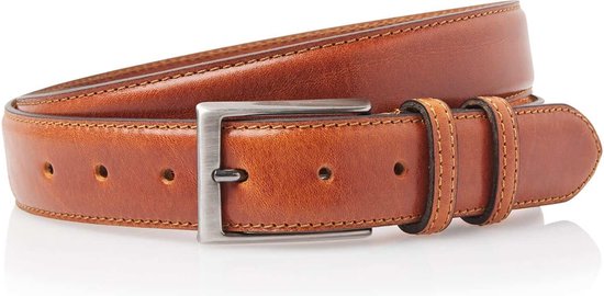 Timbelt Leren Pantalon Riem 3.5 cm Cognac | Maat 95