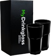 2x Multiglass Granada zwart 33cl l Onbreekbare kunststof l Plastic drinkglazen