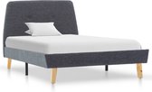 Decoways - Bedframe stof donkergrijs 90x200 cm