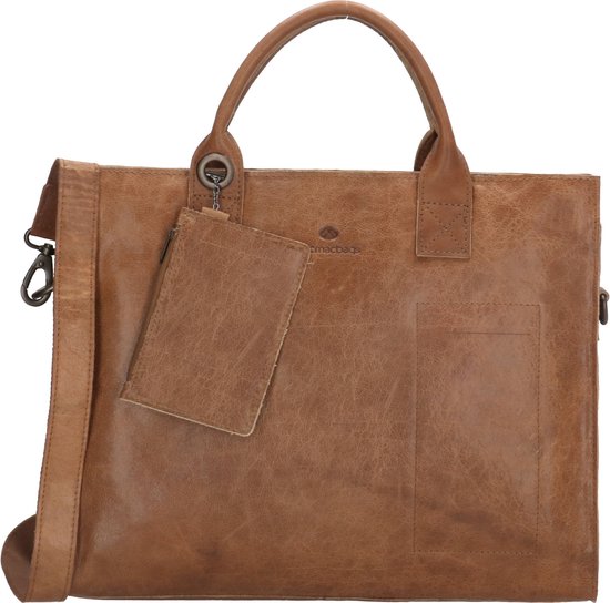 Micmacbags Golden Gate Laptoptas 15,6 inch (38 cm) Donkerzand