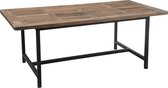 Eettafel | hout | bruin - zwart | 200x100x (h)78 cm