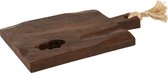 Snijplank | hout | bruin | 40x24x (h)4 cm