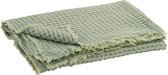 Plaid | katoen | muntgroen | 180x140x (h)1.5 cm