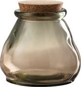 Voorraadpot | glas | bruin | 13x13x (h)12.5 cm