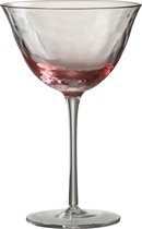 Cocktailglas | glas | roze | 12x12x (h)18.5 cm