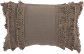 Kussen | textiel | bruin | 43x28x (h)10 cm