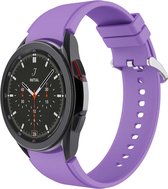 Samsung Galaxy Watch 4 - Luxe Silicone Bandje - Paars - Small - 20mm