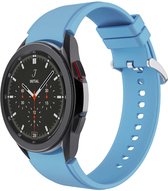 Samsung Galaxy Watch 4 - Luxe Silicone Bandje - Lichtblauw - Large - 20mm