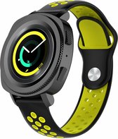 Samsung Gear Sport bandje / Galaxy Watch 42mm SM-R810  Samsung Galaxy Watch 42mm zwart - geel