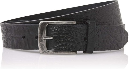 Timbelt Leren Riem 4 cm Croco Zwart | Maat 95