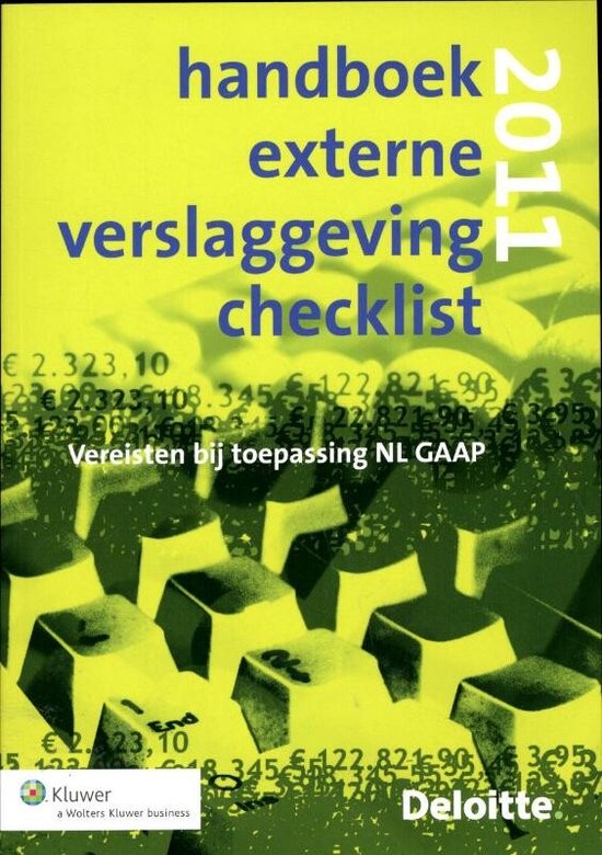 Cover van het boek 'Handboek externe verslaggeving checklist  / 2011 / druk 1'