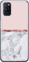 Casimoda® hoesje - Geschikt voor Oppo A72 - Rose All Day - Siliconen/TPU - Grijs