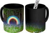 Magische Mok - Foto op Warmte Mok - Regenboog tussen de lavendels - 350 ML
