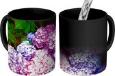 Magische Mok - Foto op Warmte Mok - Roze en blauwe hortensia - 350 ML