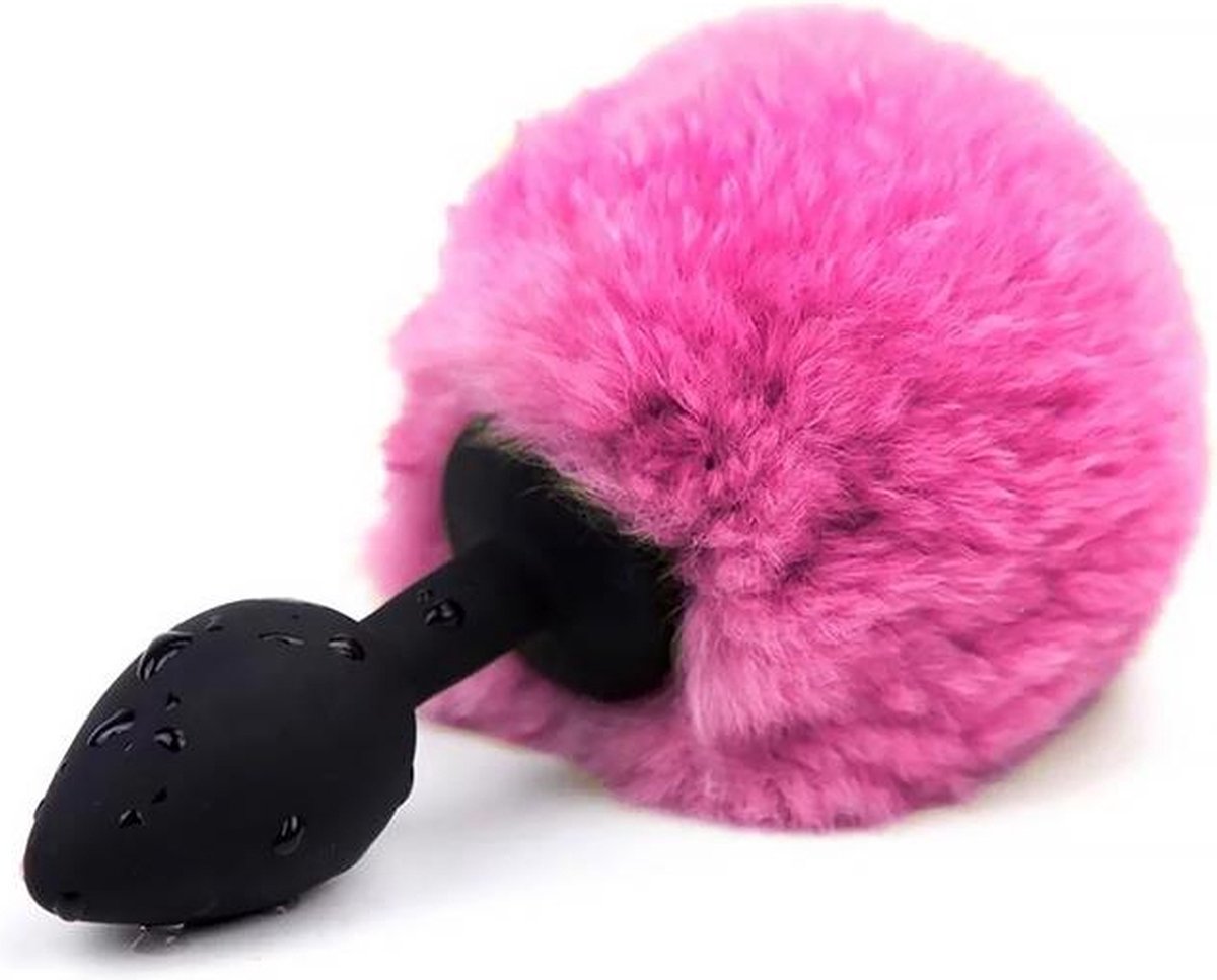 Goedkoopste Butt Plug with Pompon Pink Size S