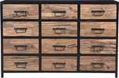 Raw collection sideboard 12 drawer 134x35x90-sbis001bpc