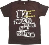 U2 Tshirt Homme -L- I+E Paris Event 2015 Marron