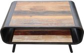 Salontafel | industrieel | hout | naturel | 60 x 90 x 41(h) cm