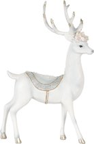 Kerstdecoratie Beeld Hert 20*9*32 cm Wit Kunststof Decoratief Figuur Decoratieve Accessoires Kerstdecoratie voor Binnen