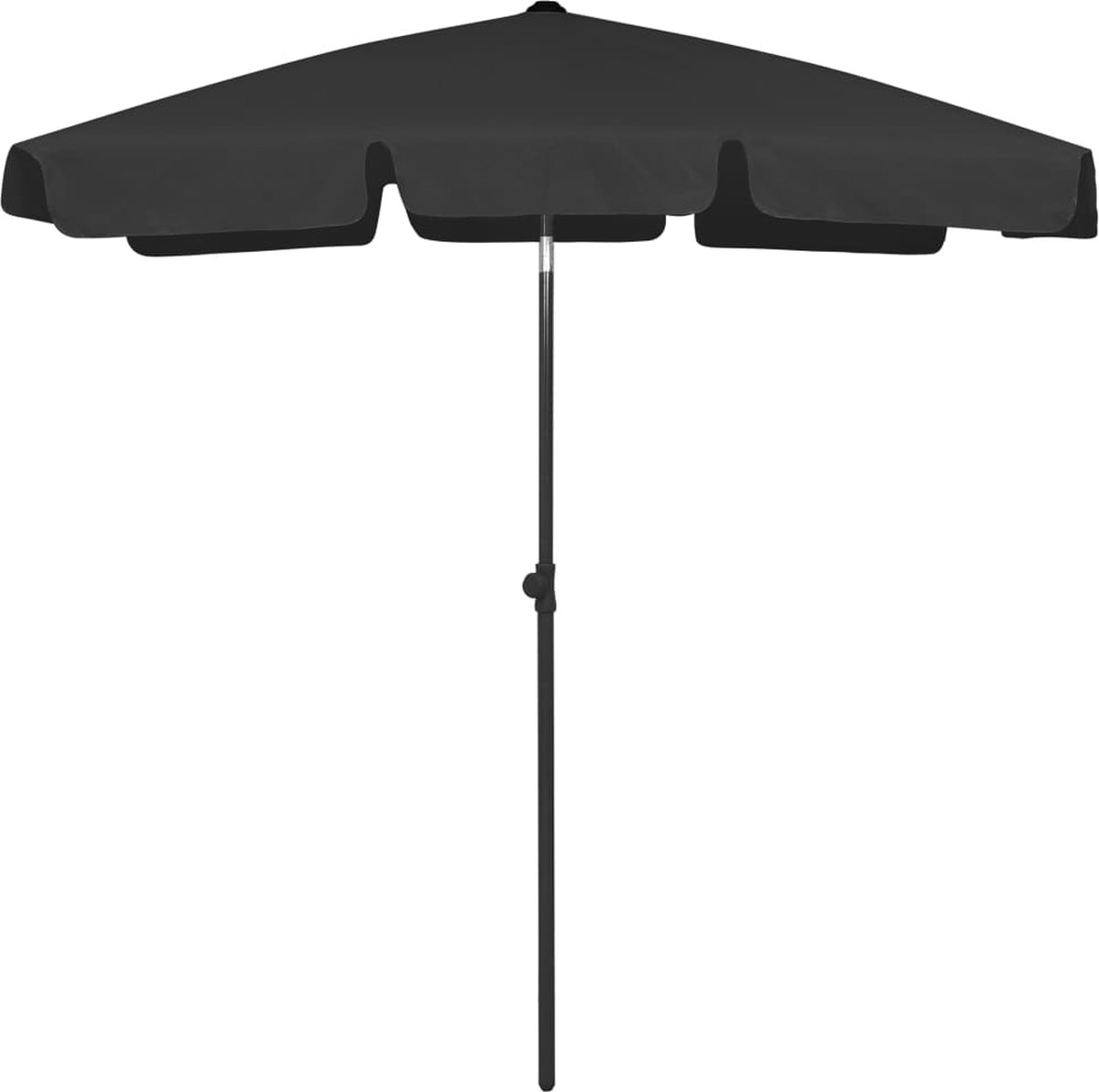 Decoways - Strandparasol 180x120 cm zwart