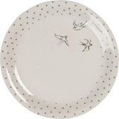 Servies Ontbijtbord Ø 20 cm Beige Keramiek Rond Vogels Eetbord