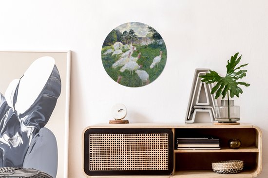 WallCircle - Wall Circle - Wall Circle - Les Dindes - Peinture de Claude Monet - Aluminium - Dibond - 30x30 cm - Intérieur et Extérieur