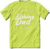 Fishing Dad - Vissen T-Shirt | Oranje | Grappig Verjaardag Vis Hobby Cadeau Shirt | Dames - Heren - Unisex | Tshirt Hengelsport Kleding Kado - Groen - M