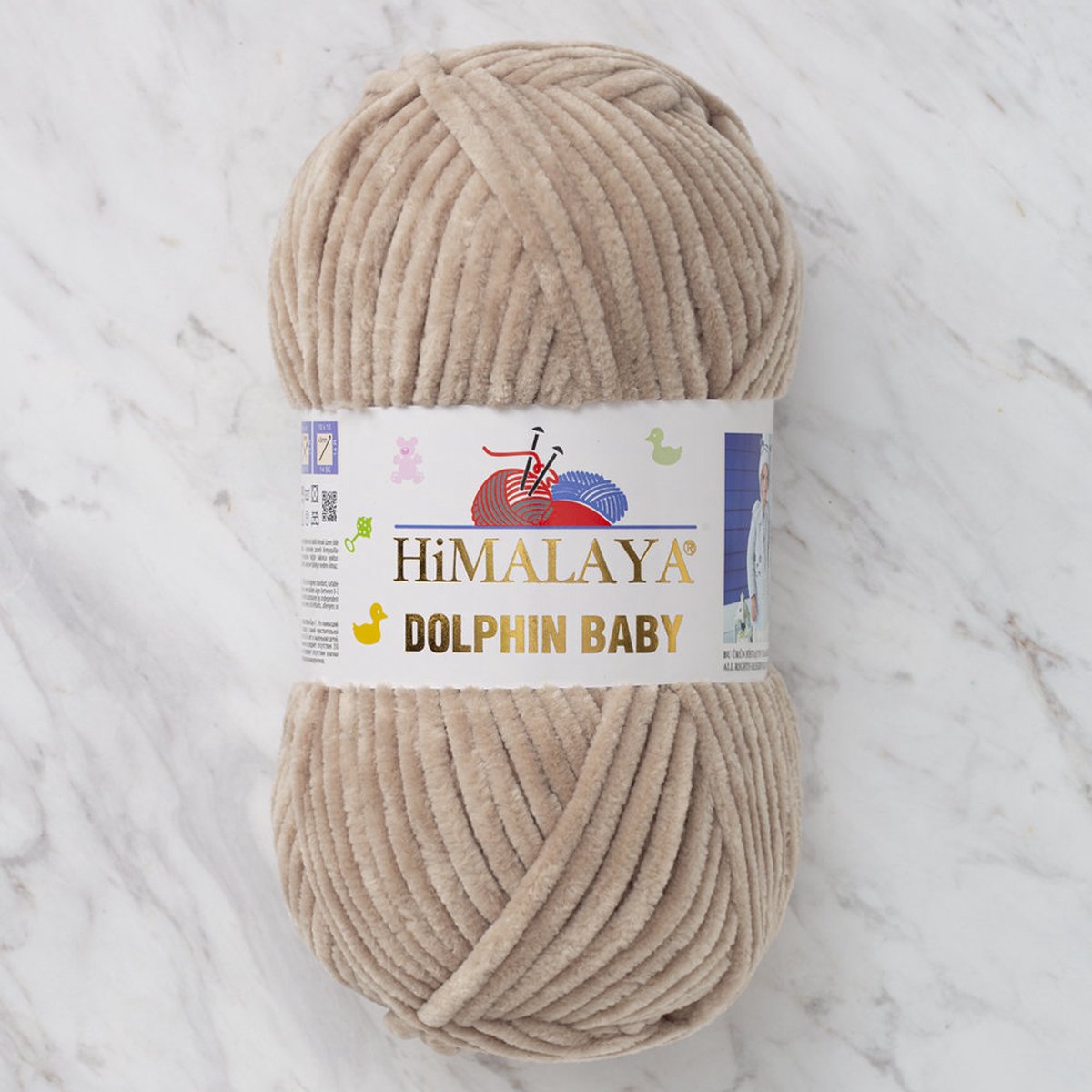 Himalaya Dolphin Baby 80317 Melk Bruin Fluwelen Garen, Breien en Haken, 100g, Super Zacht, Fluweel Breigaren, Volumineuze Pluche, Schijnen Fluweelachtig, Chenille Dolfijn Baby Wol, Amigurumi, Velluto Velours, Breiwol, Haakgaren, Kind Deken