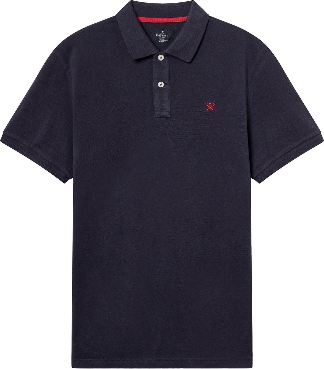 Hackett - Polo Donkerblauw - Slim-fit - Heren Poloshirt Maat XL