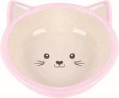 Happy pet voerbak kitten roze / creme