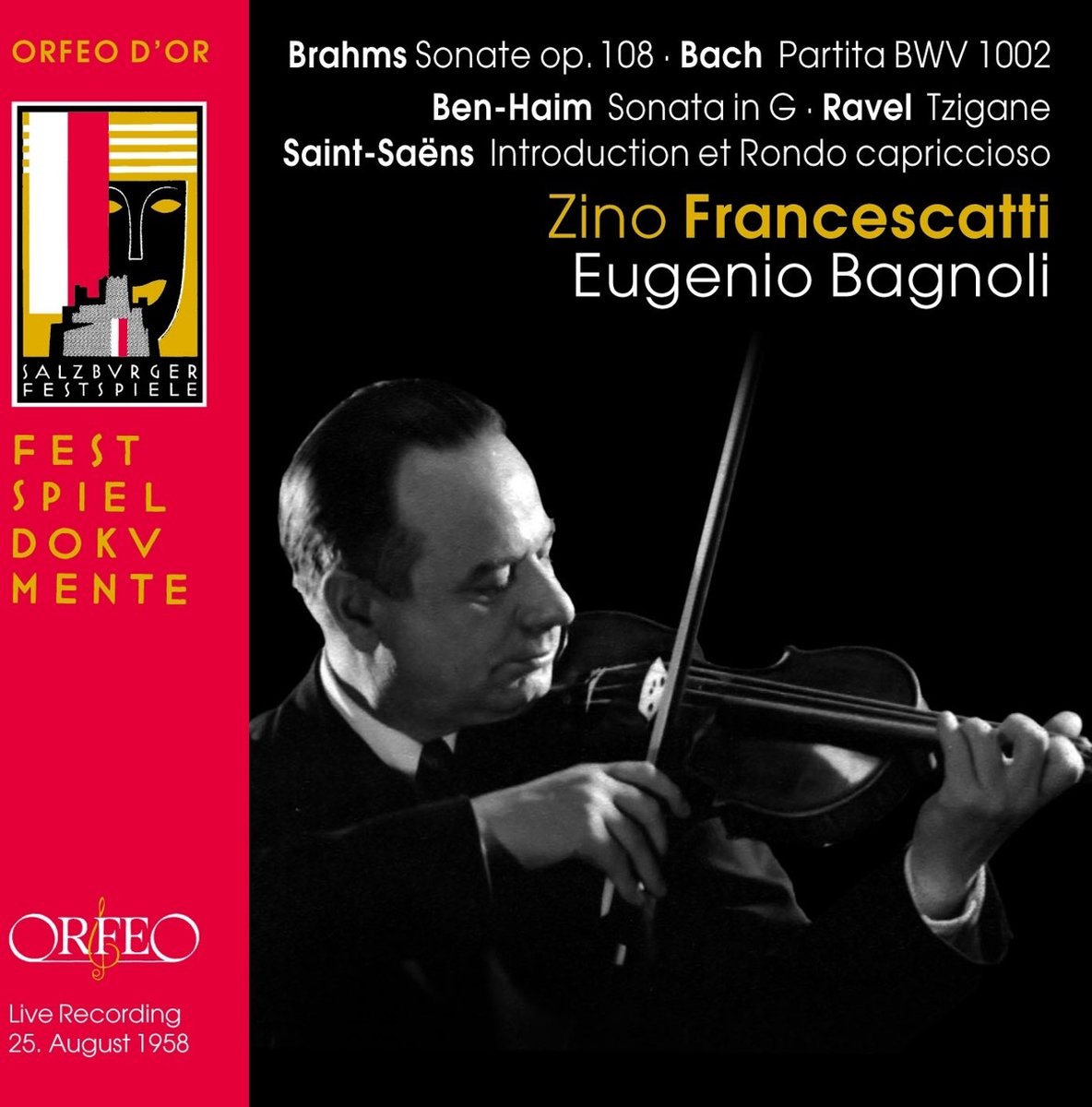 Zino Francescatti, Eugenio Bagnoli - Brahms . Ben-Haïm . Saint-Saëns (CD) (Remastered)