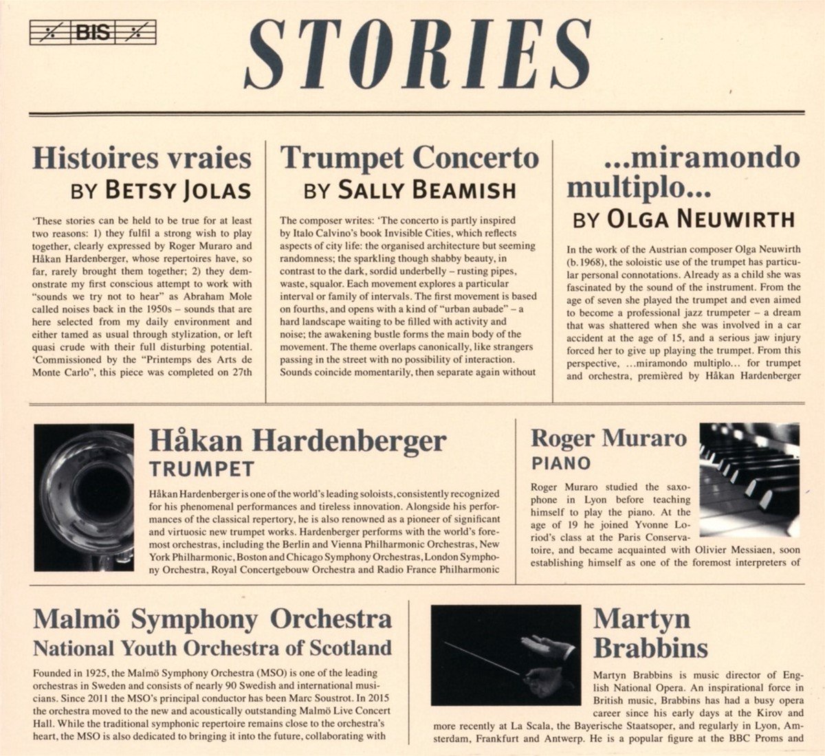 Hakan Hardenberger, Malmö Symphony Orchestra, Roger Muraro - Stories - Trumpet Concertos (SACD)