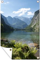 Tuinposter - Tuindoek - Tuinposters buiten - De Obersee met bergen op de achtergrond in Beieren, Duitsland - 80x120 cm - Tuin