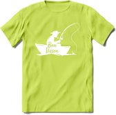 Vissen T-Shirt | Grappig Verjaardag Vis Hobby Cadeau Shirt | Dames - Heren - Unisex | Tshirt Hengelsport Kleding Kado - Groen - M