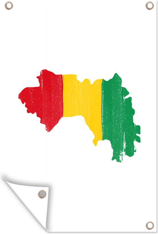 Guinee - Kaart - Vlag