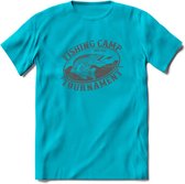 Fishing - Vissen T-Shirt | Grappig Verjaardag Vis Hobby Cadeau Shirt | Dames - Heren - Unisex | Tshirt Hengelsport Kleding Kado - Blauw - XXL