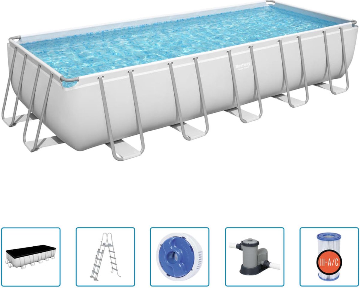 Bestway Zwembad Power Steel bovengronds rechthoekig 19281 L