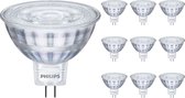 Voordeelpak 10x Philips Corepro LEDspot GU5.3 MR16 4.4W 390lm 36D - 840 Koel Wit | Vervangt 35W.