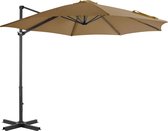 vidaXL Zweefparasol met aluminium paal 300 cm taupe