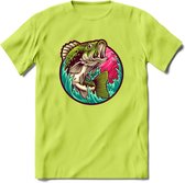 Vissen T-Shirt | Beige | Grappig Verjaardag Vis Hobby Cadeau Shirt | Dames - Heren - Unisex | Tshirt Hengelsport Kleding Kado - Groen - XXL