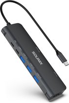 Sounix 8 in 1 USB-C Hub - 4K UHD HDMI - PD charging  - 3 x USB 3.0  - SD Kaartlezer - TF-UCX83201