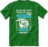 Val Me Niet Lastig Tijdens Het Vissen T-Shirt | Blauw | Grappig Verjaardag Vis Hobby Cadeau Shirt | Dames - Heren - Unisex | Tshirt Hengelsport Kleding Kado - Donker Groen - M