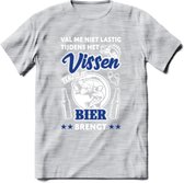 Val Me Niet Lastig Tijdens Het Vissen T-Shirt | Blauw | Grappig Verjaardag Vis Hobby Cadeau Shirt | Dames - Heren - Unisex | Tshirt Hengelsport Kleding Kado - Licht Grijs - Gemalee