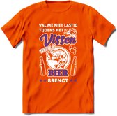 Val Me Niet Lastig Tijdens Het Vissen T-Shirt | Paars | Grappig Verjaardag Vis Hobby Cadeau Shirt | Dames - Heren - Unisex | Tshirt Hengelsport Kleding Kado - Oranje - XL