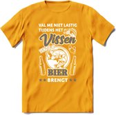 Val Me Niet Lastig Tijdens Het Vissen T-Shirt | Grijs | Grappig Verjaardag Vis Hobby Cadeau Shirt | Dames - Heren - Unisex | Tshirt Hengelsport Kleding Kado - Geel - XXL