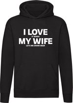 I love it when my wife lets me drink beer Hoodie | Ik hou er van als mijn vrouw me bier laat drinken | pils | relatie | sweater | trui |  unisex | capuchon